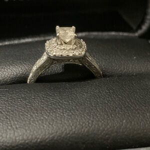 Elegant Silver Diamond Ring